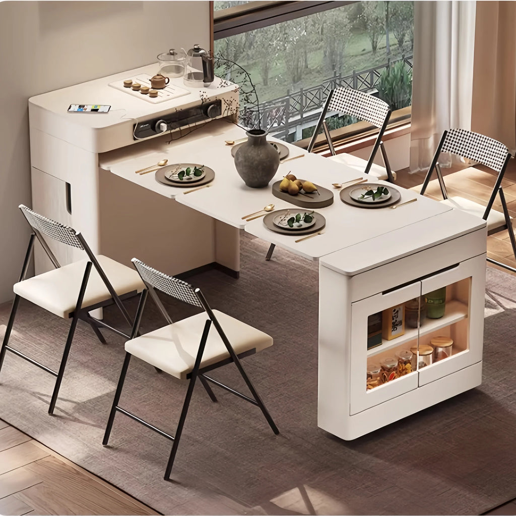Kitchen Island Cabinet with Extendable Table
