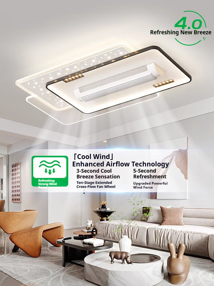 🔥Almost sold out⚡Intelligent bladeless fan chandelier-In-home installation