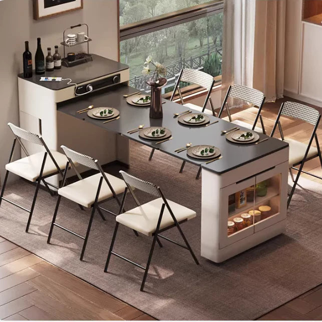 Kitchen Island Cabinet with Extendable Table