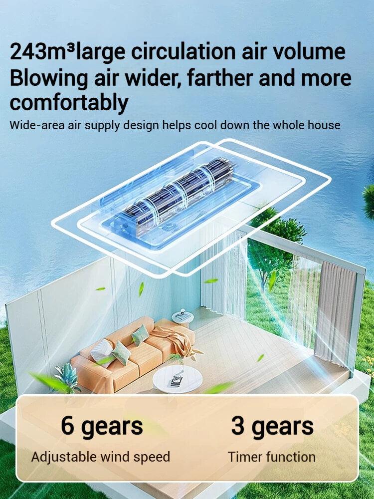 🔥Almost sold out⚡Intelligent bladeless fan chandelier-In-home installation