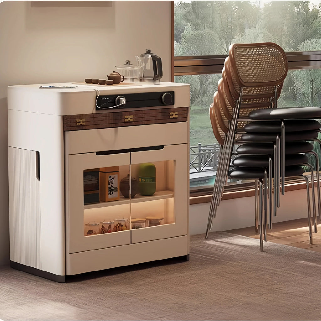 Kitchen Island Cabinet with Extendable Table