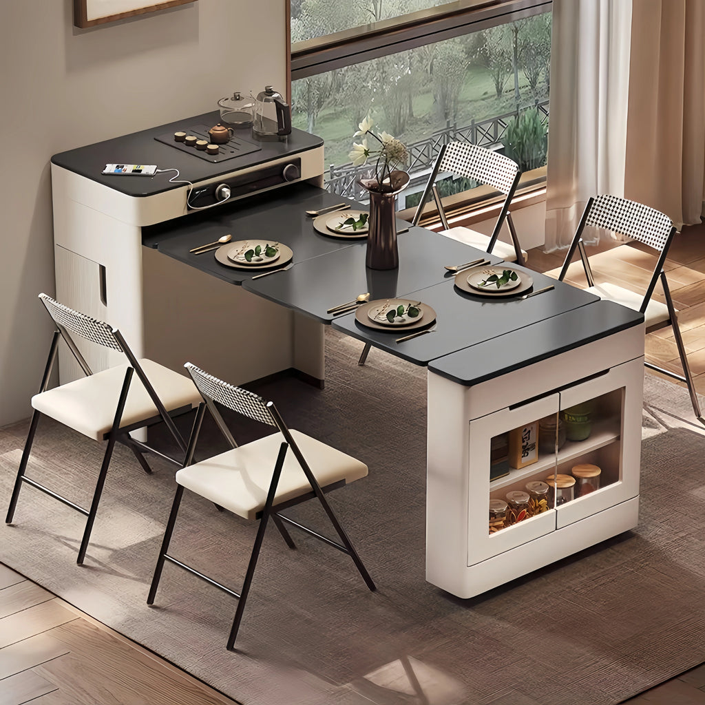 Kitchen Island Cabinet with Extendable Table