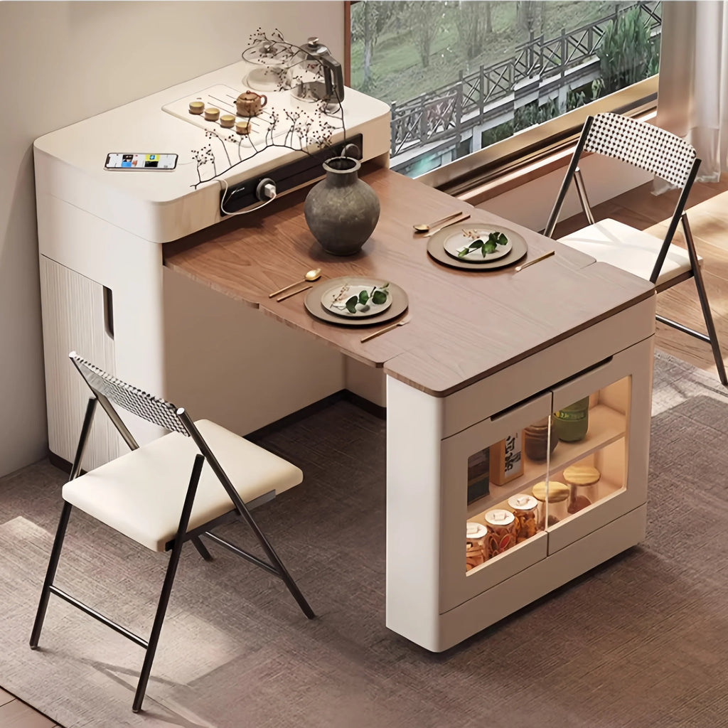 Kitchen Island Cabinet with Extendable Table