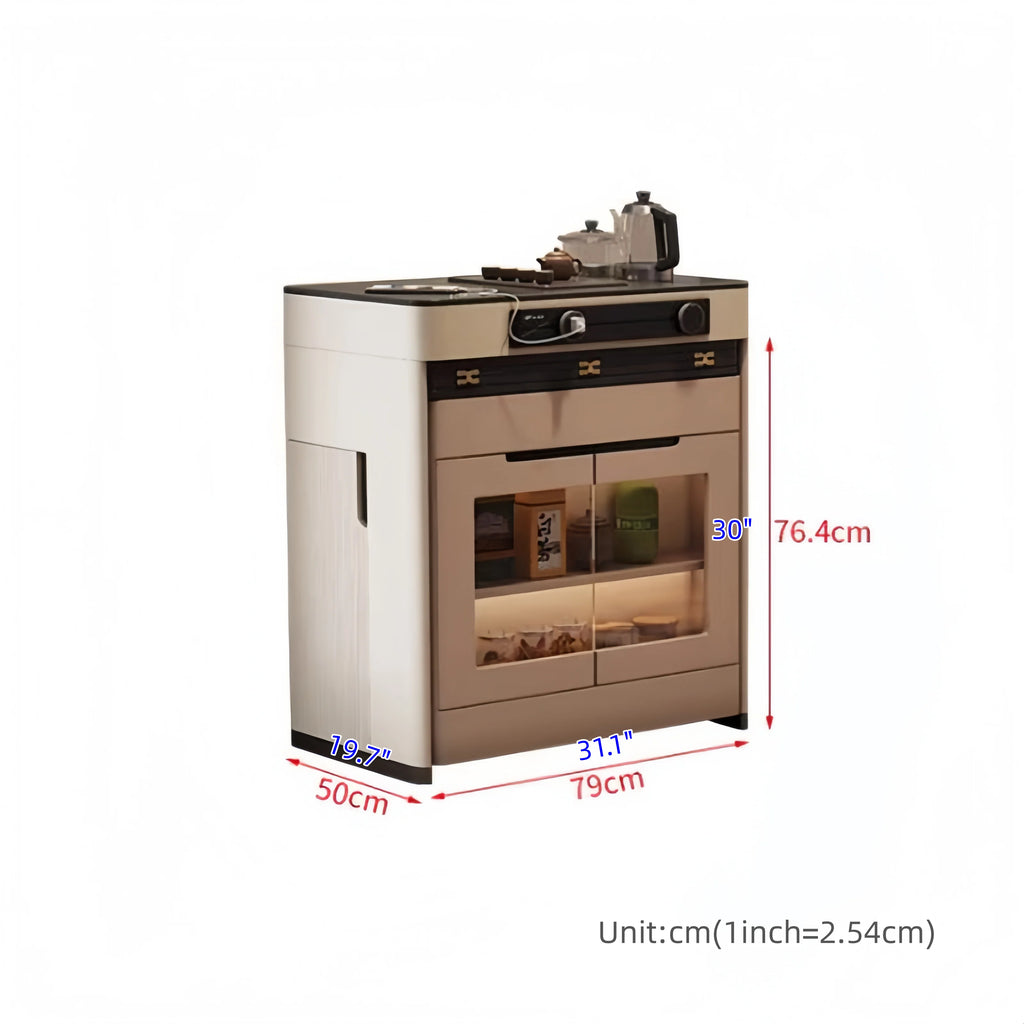 Kitchen Island Cabinet with Extendable Table
